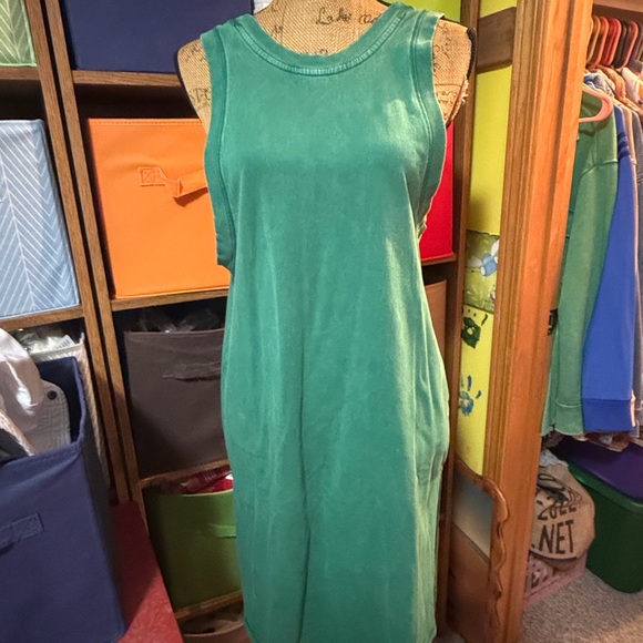 Free People Green Hot Shot tunic tank Backless Dress - Picture 3 of 12
